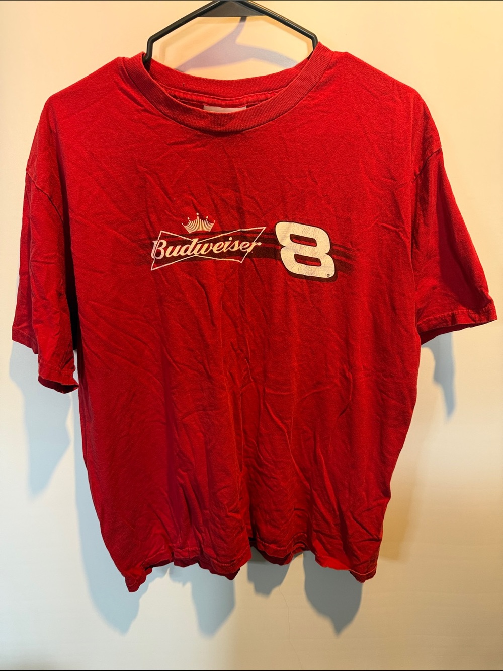 Winners Circle Budweiser Red Short-Sleeve Logo Tee Earnhardt Jr #8 Size: XL